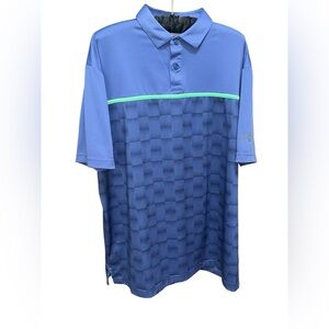 Callaway Blue and Green Checkered Polo‎ Shirt